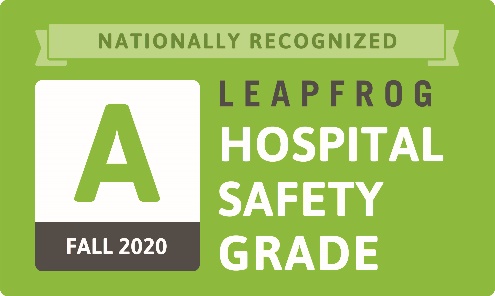 St. Joseph Medical Center Nationally Recognized with an ‘A’ for the Fall 2020 Leapfrog Hospital Safety Grade